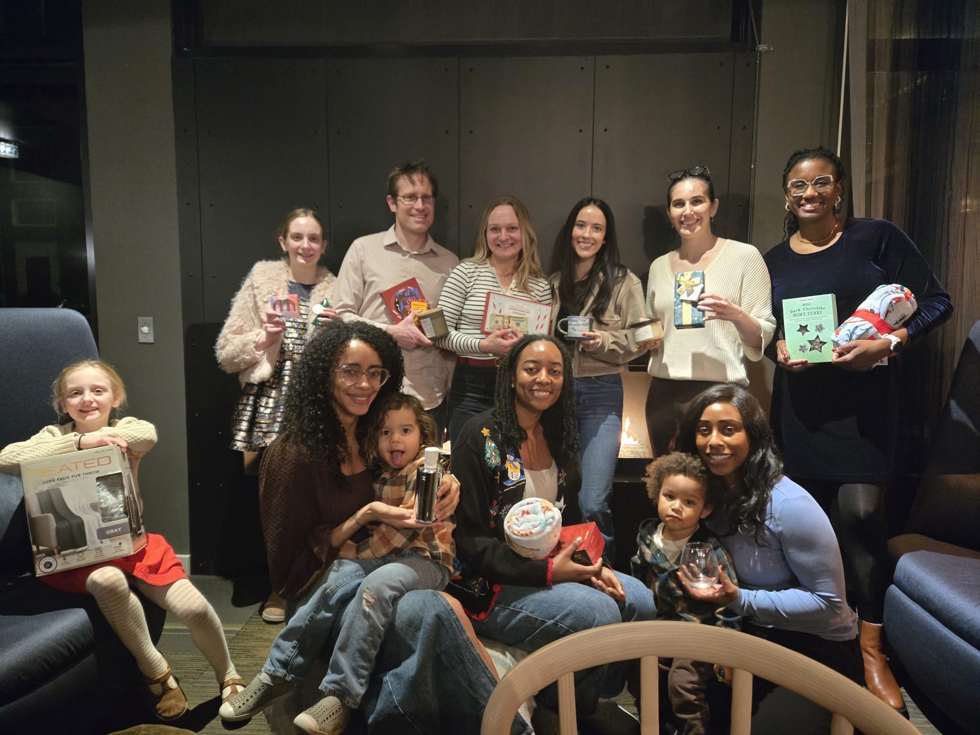 Residents at holiday party 