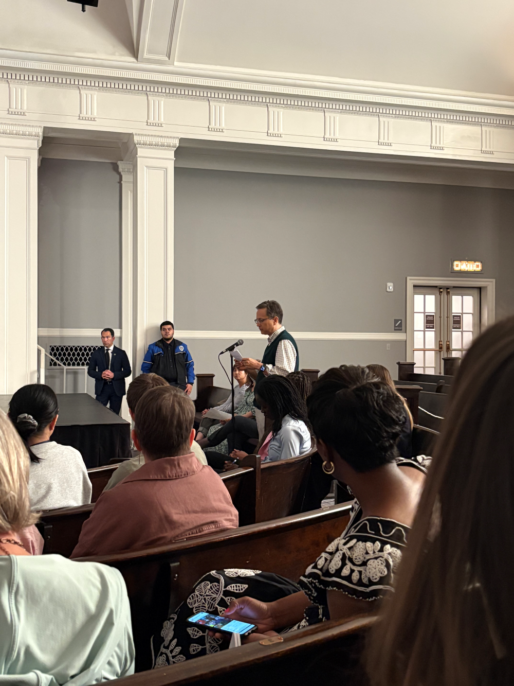 Dr. Nghiem speaking at the Community Impact Town Hall