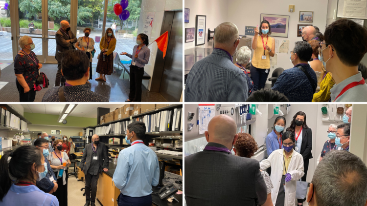 Members of the Nghiem Lab Research Team give attendees a tour of lab and discuss thier ongoing research projects. 